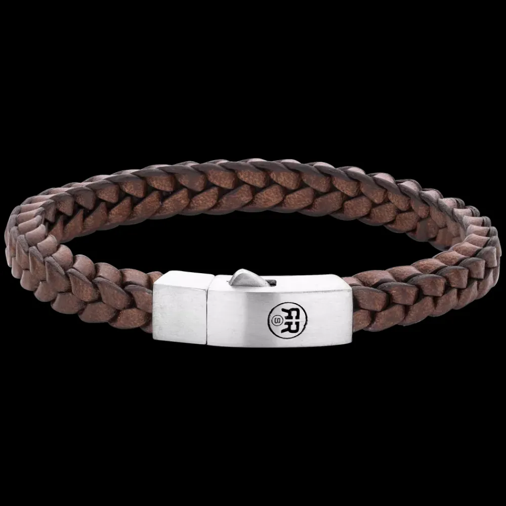 Armband^Rebel & Rose Absolutely Leather - Braided Square 925 Earth |