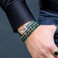 Armband^Rebel & Rose Absolutely Leather - Braided Flat 925 Ranger |