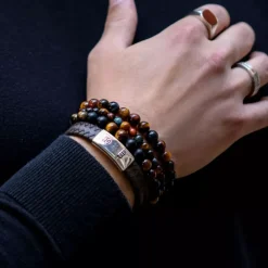 Armband^Rebel & Rose Absolutely Leather - Braided Flat 925 Earth |