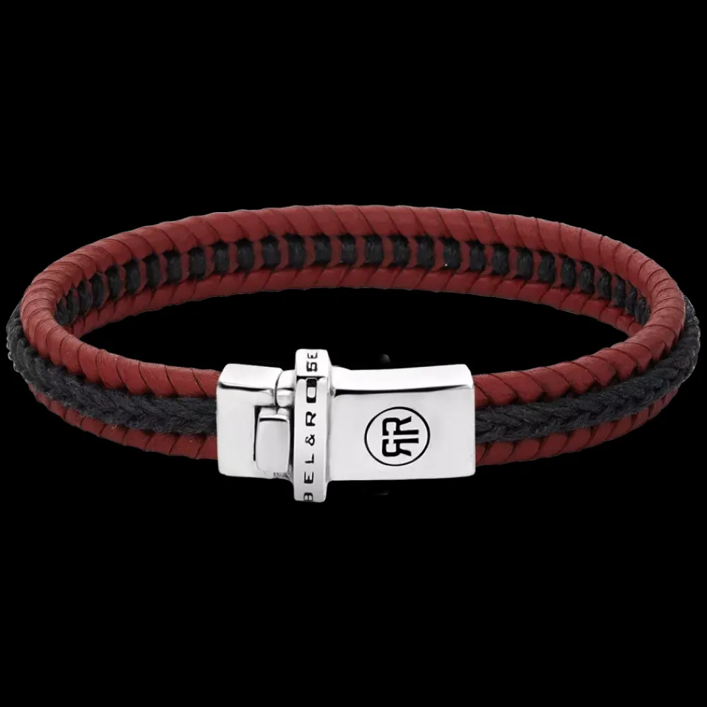 Armband^Rebel & Rose Absolutely Leather - Dual Twisted Black-Red |