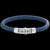 Armband | Armband^Rebel & Rose Absolutely Leather - Half Round Braided Blue |