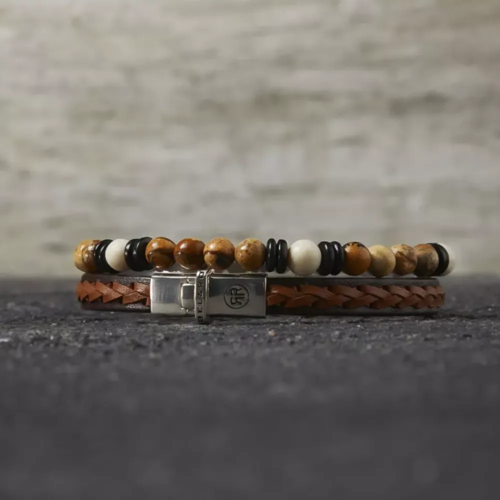 Armband | Armband^Rebel & Rose Absolutely Leather - Single Stranded Brown Cognac |