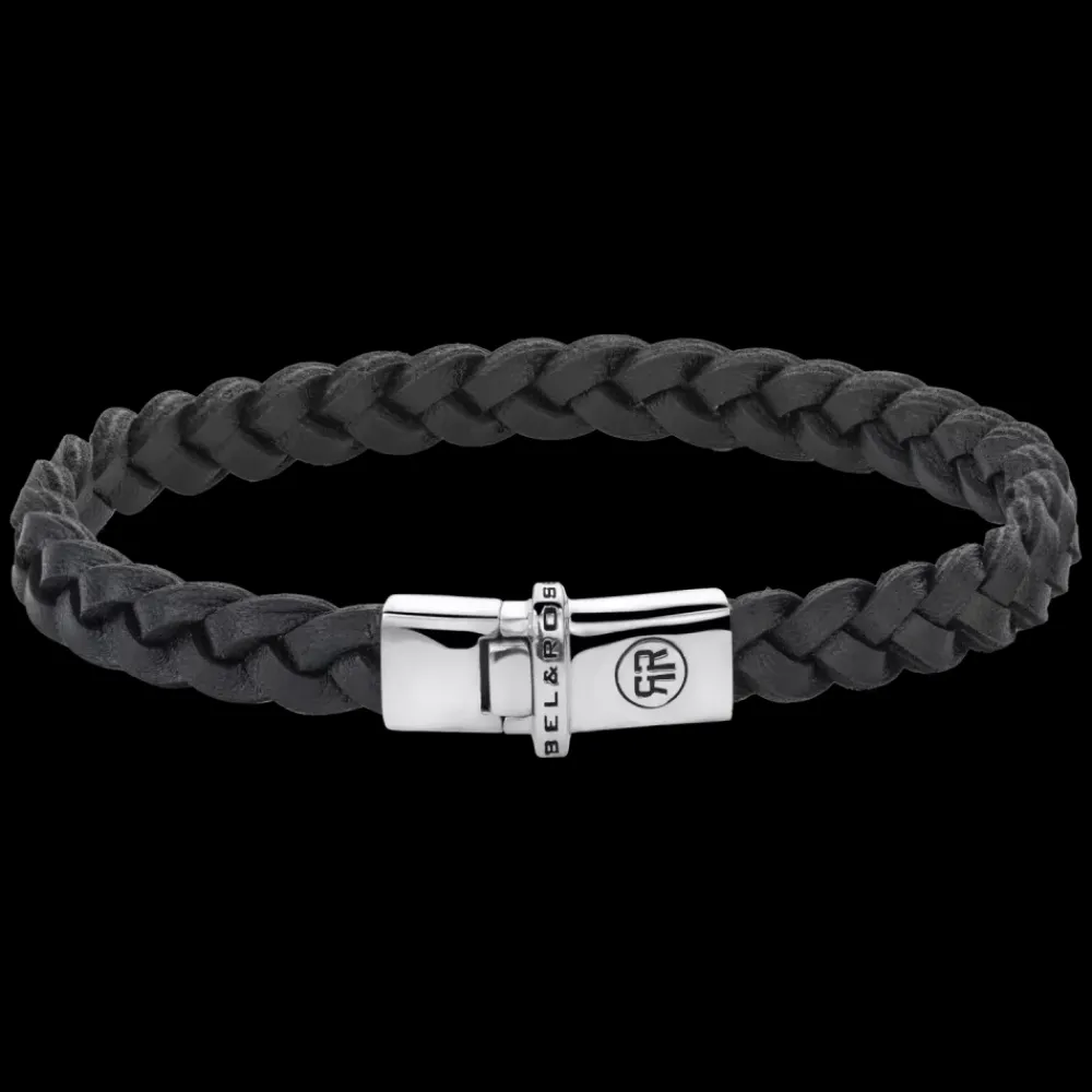 Armband | Armband^Rebel & Rose Absolutely Leather - Small Braided Raw Black |