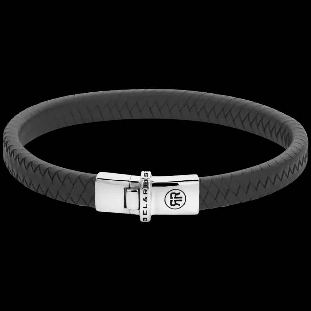 Armband | Armband^Rebel & Rose Absolutely Leather - Small Braided Anthracite |