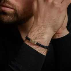 Armband | Armband^Rebel & Rose Absolutely Leather - Small Braided Raw Black |