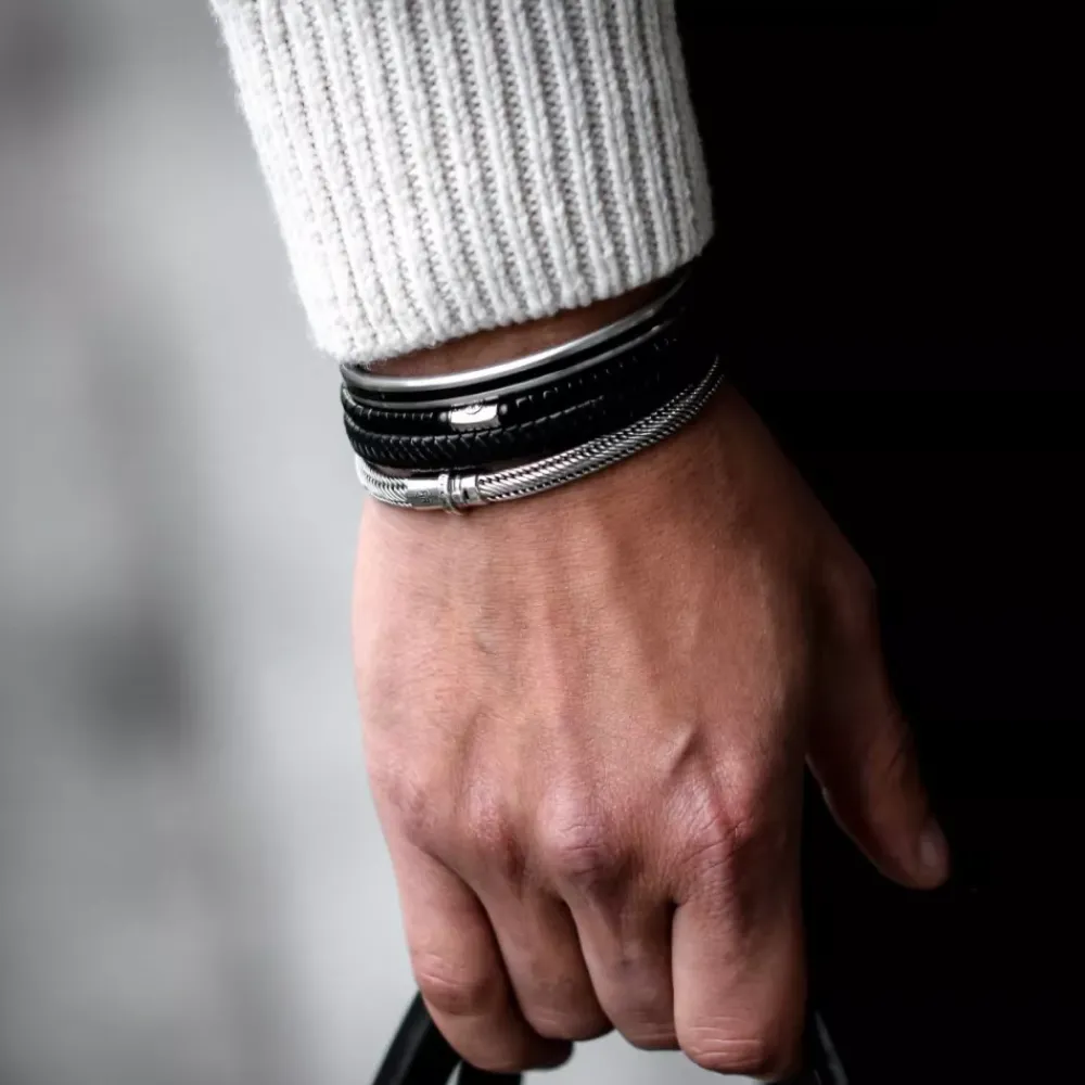 Armband | Armband^Rebel & Rose Absolutely Leather - Small Braided Black |