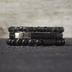 Armband | Armband^Rebel & Rose Absolutely Leather - Small Braided Black |