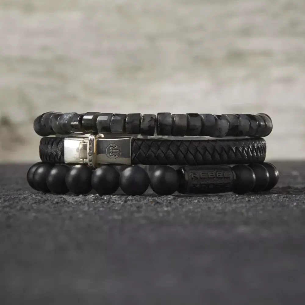 Armband | Armband^Rebel & Rose Absolutely Leather - Small Braided Black |