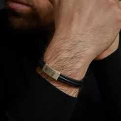 Armband^Rebel & Rose Absolutely Leather - Twisted 925 Black |