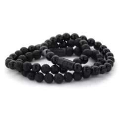 Armband^Rebel & Rose Black-series - Black Moon - All-Black - 8mm |