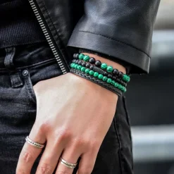 Armband | Armband^Rebel & Rose Black-series - Mad Panther - All-Black - 6mm |