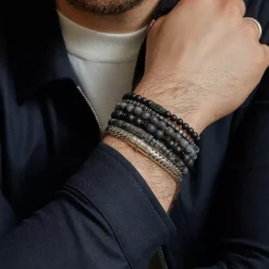 Armband | Armband^Rebel & Rose Black-series - Mad Panther - All-Black - 6mm |