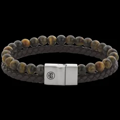 Armband^Rebel & Rose Full Metal Leather - Full Metal Combo 12mm Tiger Lily |