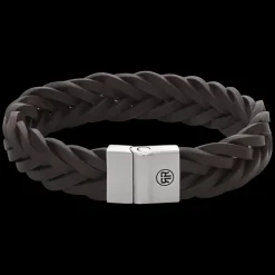 Armband^Rebel & Rose Full Metal Leather - Full Metal Braided Brown Matt 15mm |
