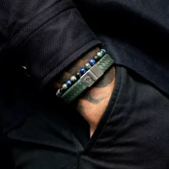 Armband^Rebel & Rose Full Metal Leather - Full Metal Premium 12mm Green |