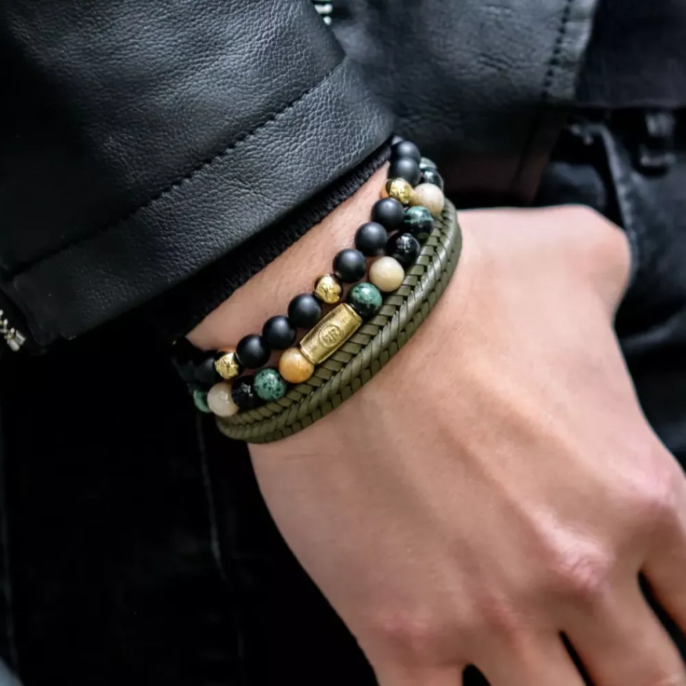 Armband^Rebel & Rose More Balls Than Most - Autumn Storm Yellowgold - 8mm |