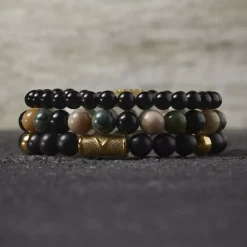 Armband^Rebel & Rose More Balls Than Most - Autumn Storm Yellowgold - 8mm |