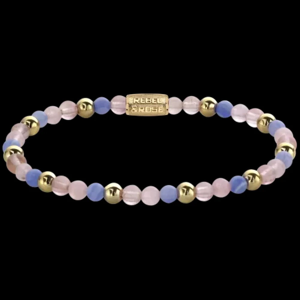 Armband^Rebel & Rose More Balls Than Most - Cherry Rose - Yellowgold ionplated - 4mm |