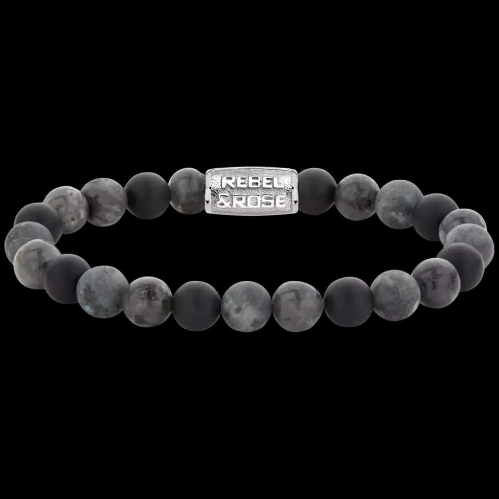Armband^Rebel & Rose More Balls Than Most - Grey Rocks - 8mm |