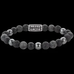 Armband^Rebel & Rose More Balls Than Most - Grey Rocks Vintage - 8mm |