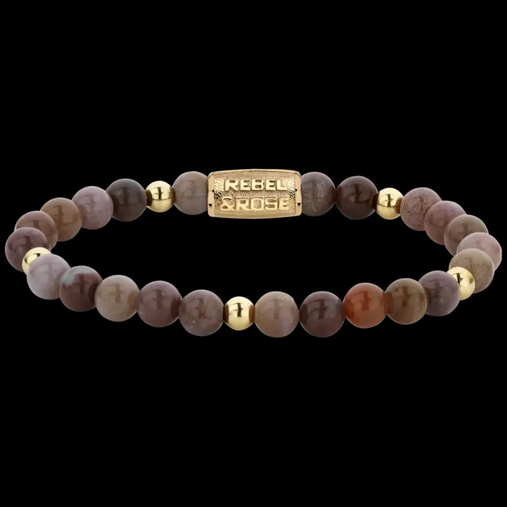 Armband^Rebel & Rose More Balls Than Most - Indian Spring - Yellowgold ionplated - 6mm |