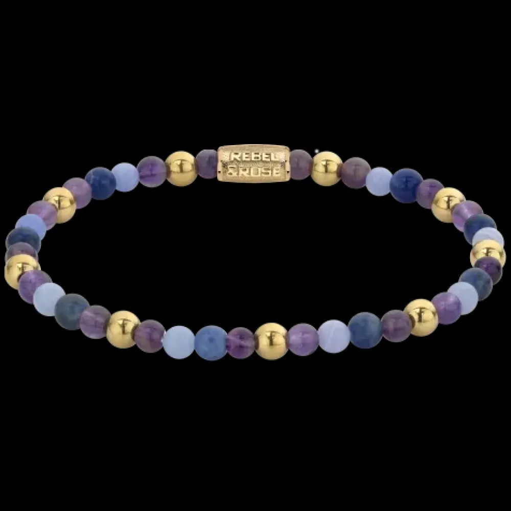 Armband^Rebel & Rose More Balls Than Most - Indian Spring - Yellowgold ionplated - 6mm |