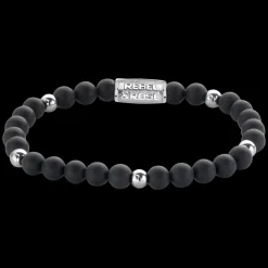 Armband^Rebel & Rose More Balls Than Most - Matt Black Madonna - 6mm |