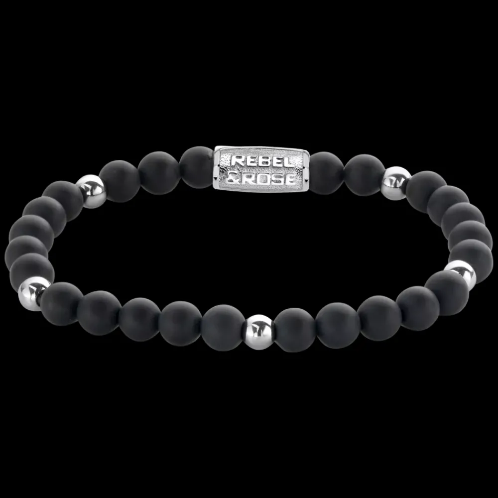 Armband^Rebel & Rose More Balls Than Most - Matt Black Madonna - 6mm |