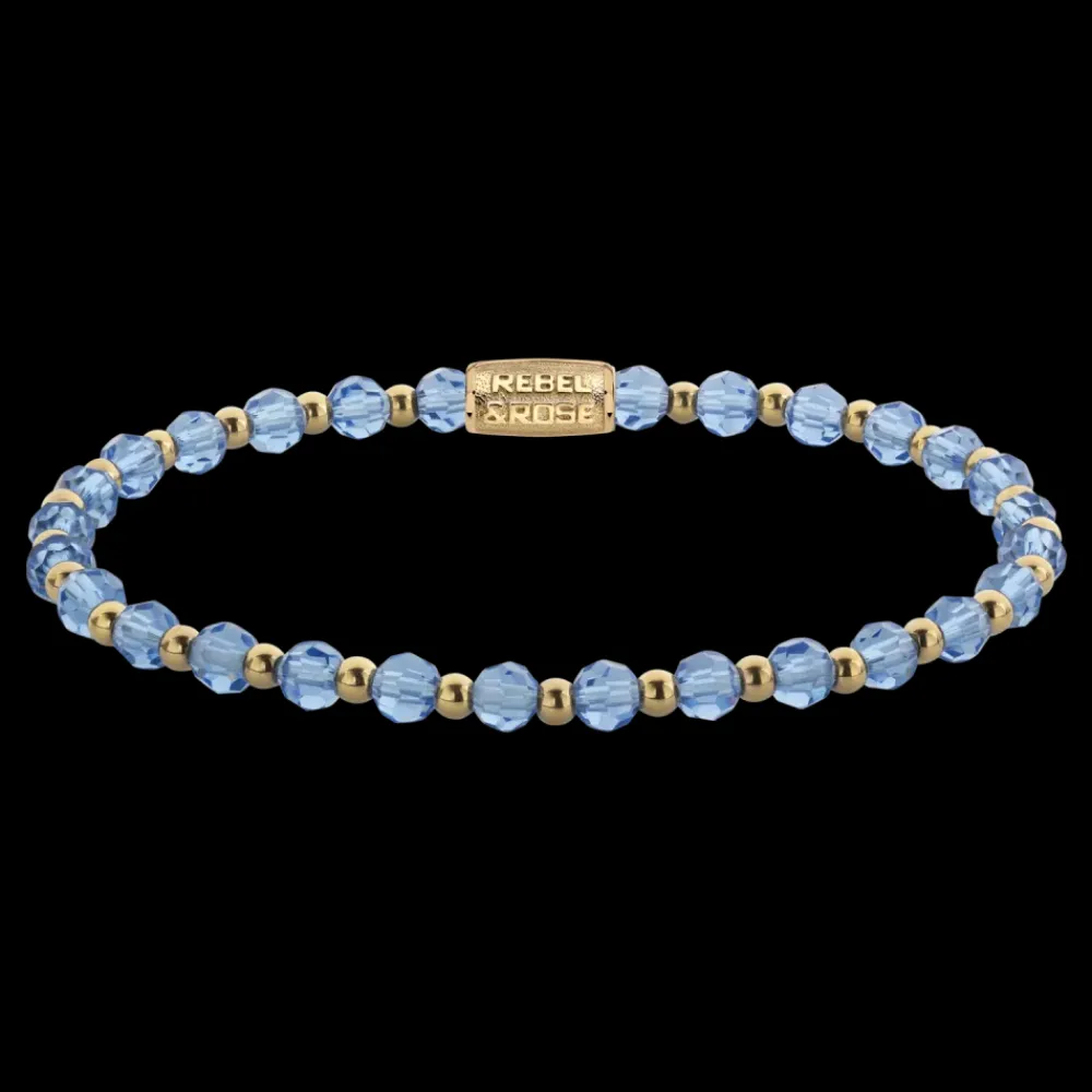 Armband^Rebel & Rose More Balls Than Most - Mix Winter Blues Glam Rocks - 4mm |