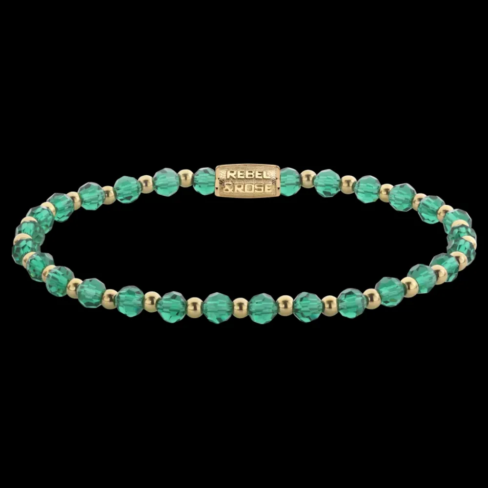 Armband^Rebel & Rose More Balls Than Most - Mix Green Morning Glam Rocks - 4mm |