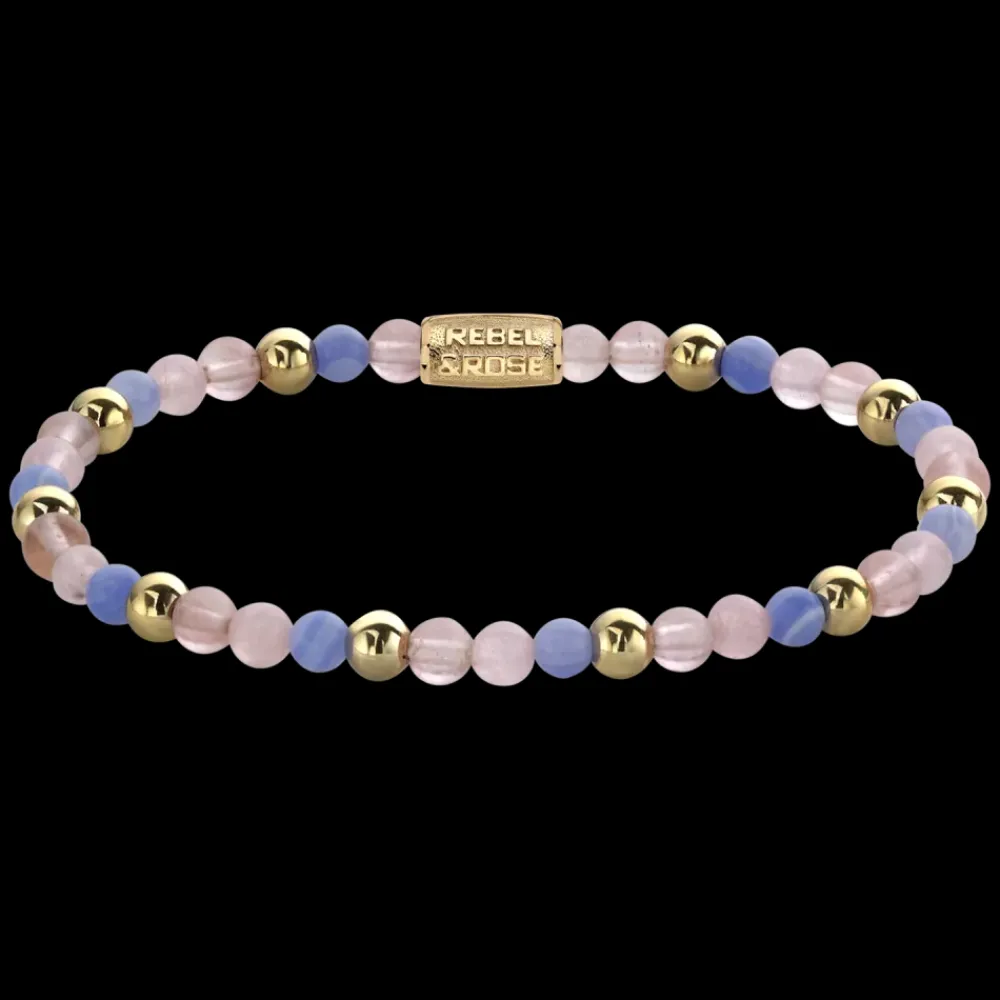 Armband | Armband^Rebel & Rose More Balls Than Most - Pink Summer Vibes - Yellowgold ionplated - 4mm |