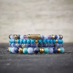 Armband^Rebel & Rose More Balls Than Most - Winter Blues - 6mm |