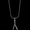 Ketting^Rebel & Rose Necklace & Pendant - Necklace Rope Silver 925 - 2mm with Pendant Wish Me Luck Small |