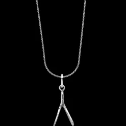 Ketting^Rebel & Rose Necklace & Pendant - Necklace Rope Silver 925 - 2mm with Pendant Wish Me Luck Small |