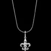 Ketting^Rebel & Rose Necklace & Pendant - Necklace Rope Silver 925 - 3mm with Pendant Fleur de Lis |