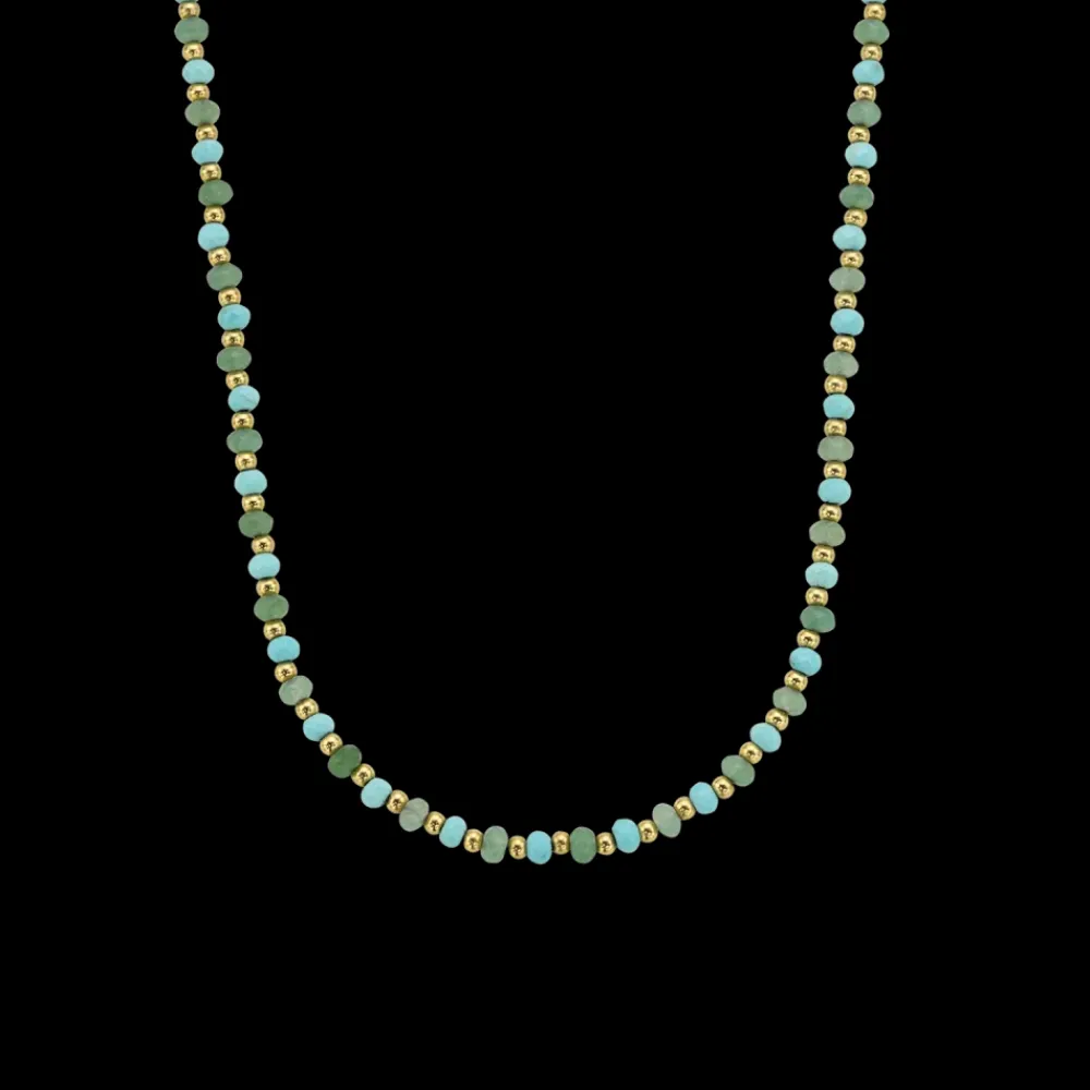 Ketting^Rebel & Rose Necklaces - Necklace Blue Green Adventure - 4mm |
