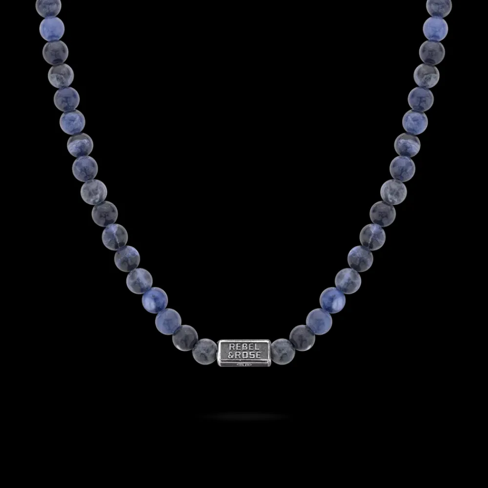 Ketting^Rebel & Rose Necklaces - Necklace Midnight Blue - 6mm (70cm) |