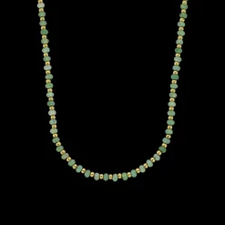 Ketting^Rebel & Rose Necklaces - Necklace Mix Green Adventure Yellowgold - 4mm |
