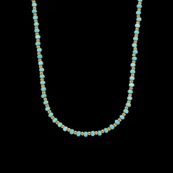 Ketting^Rebel & Rose Necklaces - Necklace Mix Turquoise Yellowgold - 4mm |