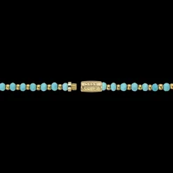 Ketting^Rebel & Rose Necklaces - Necklace Mix Turquoise Yellowgold - 4mm |
