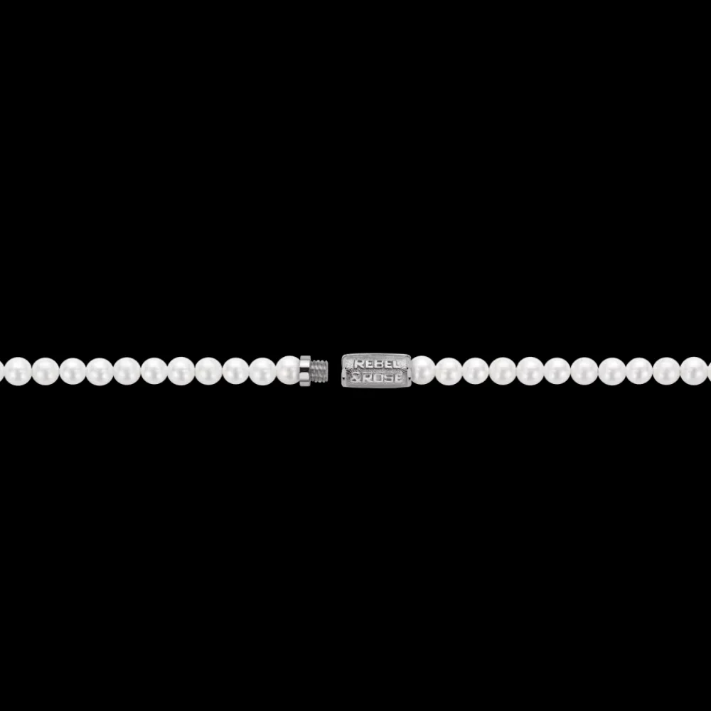 Ketting^Rebel & Rose Necklaces - Necklace Pearl Gem 4mm |
