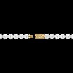Ketting^Rebel & Rose Necklaces - Necklace Pearl Gem Gold 8mm |