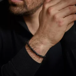 Armband^Rebel & Rose No Balls Please - Roll The Dice - The Black Stone - 4mm |