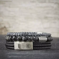 Armband^Rebel & Rose No Balls Please - Roll The Dice - Mad Dark Grey - 4mm |