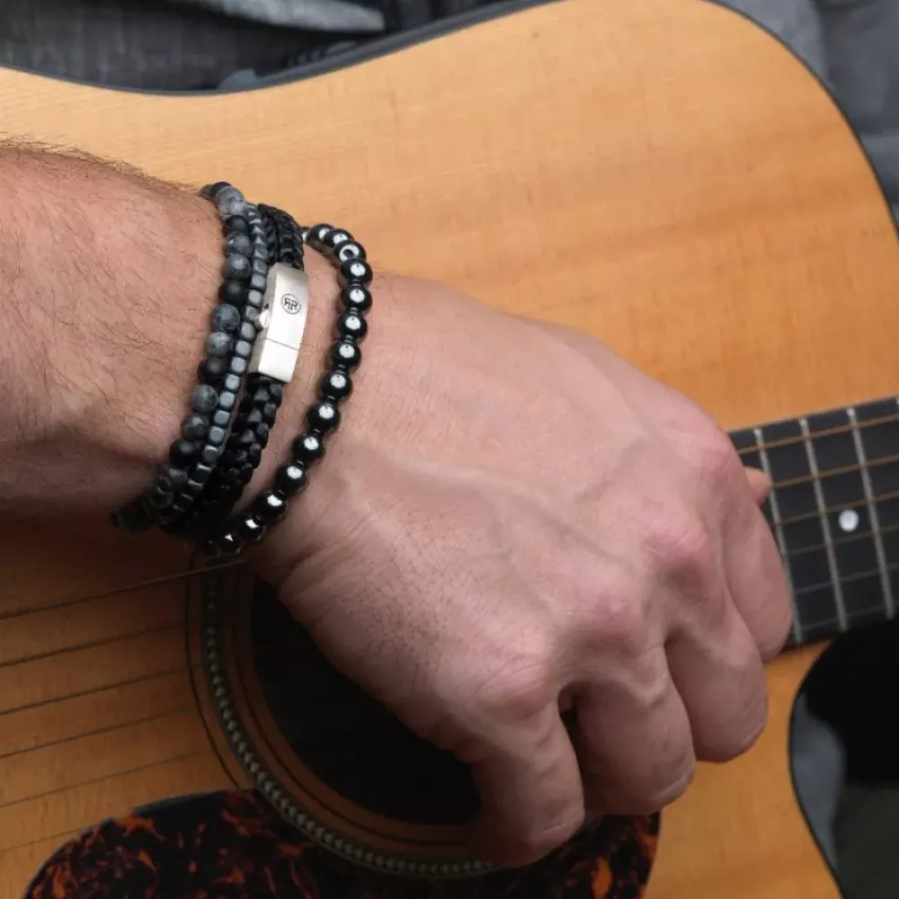 Armband^Rebel & Rose No Balls Please - Roll The Dice - Mad Dark Grey - 4mm |