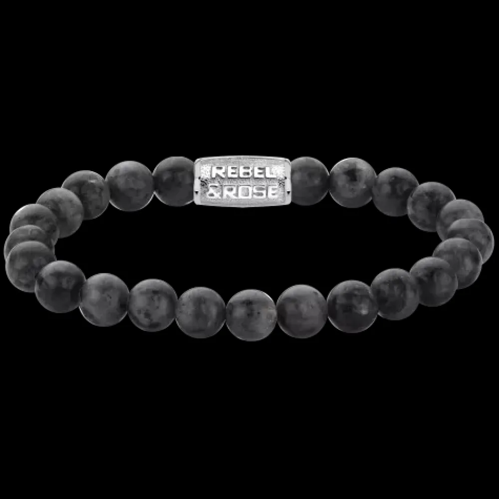 Armband^Rebel & Rose No Balls Please - Roll The Dice - Mad Dark Grey - 4mm |