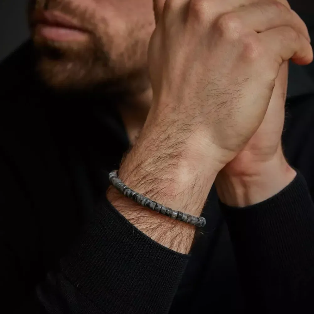Armband^Rebel & Rose No Balls Please - Slices - Grey Seduction - 6mm |
