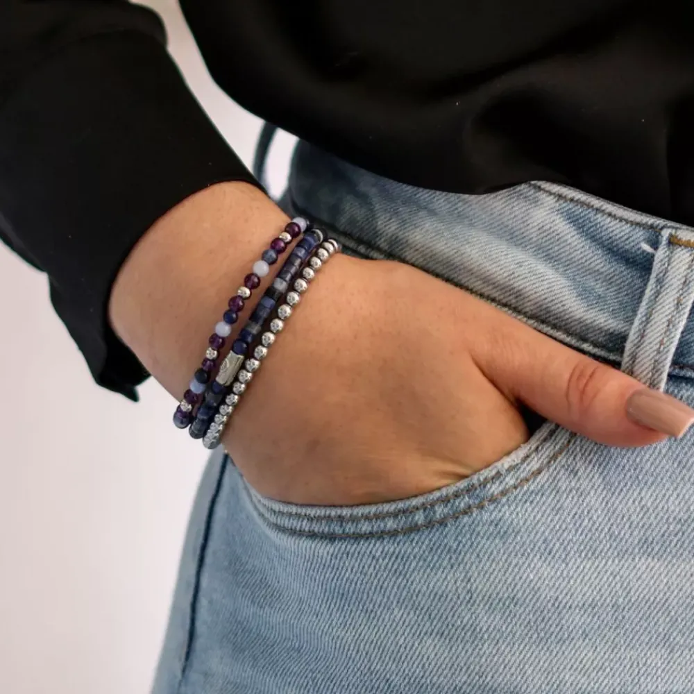 Armband | Armband^Rebel & Rose No Balls Please - Slices - Midnight Blue - 4mm |
