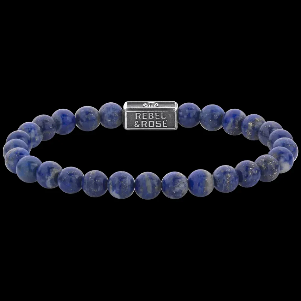 Armband | Armband^Rebel & Rose Silverbead - Lapis Lazuli 925 - 6mm |