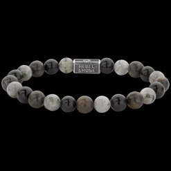 Armband^Rebel & Rose Silverbead - Mix Brown 925 - 8mm |